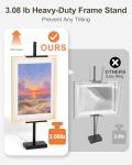 Victawks Adjustable Tabletop Easel Stand, Picture Easels for Display Up to 29" H, Metal Picture Frame Holder Stand Table for Art, Photo (Black)