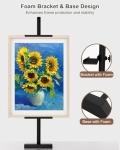 Victawks Adjustable Tabletop Easel Stand, Picture Easels for Display Up to 29" H, Metal Picture Frame Holder Stand Table for Art, Photo (Black)