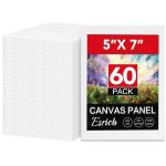 ESRICH 5x7 Small Canvases for Painting, 60 Pack Mini Canvas Boards for Painting Canvas Primed Acid Free Mini Blank Canvas Panels for Oil Paint,Watercolor,Acrylic Paint,Gouache&Tempera.