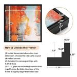 FOLKOR Floater Frame for 14x14 Canvas Paintings with 0.6-0.8” Deep, 2 Pack Square Canvas Floating Frame for Oil Paintings Art Prints Artwork, Horizontal or Vertical Display for Home Wall Decor (Black)