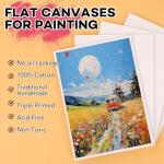 ESRICH 5x7 Small Canvases for Painting, 60 Pack Mini Canvas Boards for Painting Canvas Primed Acid Free Mini Blank Canvas Panels for Oil Paint,Watercolor,Acrylic Paint,Gouache&Tempera.