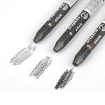 MODOLATA Graphite Sticks for Drawing- Water Soluble -Soft 4B 6B 10B, Artist Graphite Sticks Pencil Set for Sketching, Shading, Pack of 3 Pcs