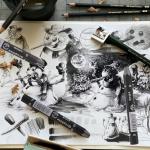 MODOLATA Graphite Sticks for Drawing- Water Soluble -Soft 4B 6B 10B, Artist Graphite Sticks Pencil Set for Sketching, Shading, Pack of 3 Pcs