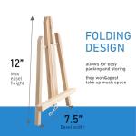 Falling in Art 12Inch Wood Easel Stand, Tabletop Display Stand A-Frame Artist Easel for Painting Canvas, Portable Photo, Picture and Sign Holder (4 Pack)