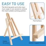 Falling in Art 12Inch Wood Easel Stand, Tabletop Display Stand A-Frame Artist Easel for Painting Canvas, Portable Photo, Picture and Sign Holder (4 Pack)