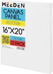 MEEDEN 12-Pack Canvas Boards for Painting, 16 × 20 Inches Blank White Canvas Panels, 100% Cotton, 8 oz Gesso-Primed, Canvas Art Supplies for Acrylic Pouring Airbrushing & Oil Painting