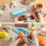 UUSYCUN 9PCS Sculpting Clay Dotting Tools, Dotting Tools for Painting Mandalas, 2-Way Ball Stylus Clay Tools for Embossing, Sculpting, Shaping, Nail Art, Polymer Clay, Pottery Crafts, Rhinestone, Rock