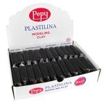 Pepy Plastilina Reusable and Non-Drying Modeling Clay; Set of 24 Bars, 1.4 Ounce Each, Perfect for Arts and Crafts Projects, Black