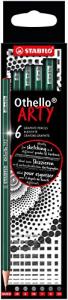 STABILO Graphite Pencil Othello ARTY - Pack of 6 - Assorted Grades - 2B, B, HB, F, H, 2H
