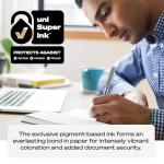 uni-ball Vision Stick Roller Ball Pens, Fine Point, Black Ink, Pack of 4