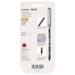 uni-ball Vision Stick Roller Ball Pens, Fine Point, Black Ink, Pack of 4