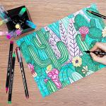 ParKoo Watercolor Brush Pens, 24 Colors Flexible Real Nylon Brush Tip Pens for Watercolor Painting, 1 Blending Brush, Paint Markers for Artists and Beginner Painters Coloring Books, Calligraphy