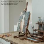 MEEDEN PRO Large Tabletop Painting Easel - Assembly-Free Desktop Art Easel for Canvas Up to 27.5" - H Frame Adjustable Beech Wood Stand Easel for Painting