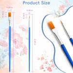 Small Paint Brush, 80 Pcs Flat & Round Acrylic Paint Brushes Bulk for Touch Up Watercolor Oil Canvas Face Painting, Paint Brushes for Kids Classroom Students and Paint Parties