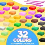 MuseLuxe Air Dry Clay - 32 Colors Modeling Clay Kit with 3 Sculpting Tools,Safe & Non-Toxic,DIY Magic Gifts Toys for Boys,Girls,Kids