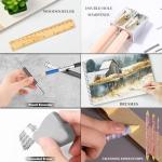 Daerthotk 100 Art Supplies Drawing Kit Pro Drawing Supplies Set has 3-Color Sketchbook Coloring book Graphite Colored Charcoal Watercolor Pencils Drawing Set Gifts Case for Artists Adults Family