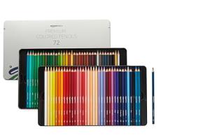 Amazon Basics Colored Pencils for Coloring and Drawing, Premium, Soft Core, Back to School Supplies, 72 Count (Pack of 1), Multicolor