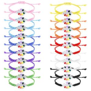 20 Pcs Art Paint Bracelets, Art Party Favors, 10 Colors Paint Palette And Brush Charm Wax Cord Bracelet, Paint Party Decorations Gifts for Artists, Paint Party Supplies for Graduation Birthday