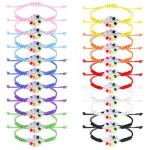 20 Pcs Art Paint Bracelets, Art Party Favors, 10 Colors Paint Palette And Brush Charm Wax Cord Bracelet, Paint Party Decorations Gifts for Artists, Paint Party Supplies for Graduation Birthday