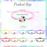 20 Pcs Art Paint Bracelets, Art Party Favors, 10 Colors Paint Palette And Brush Charm Wax Cord Bracelet, Paint Party Decorations Gifts for Artists, Paint Party Supplies for Graduation Birthday