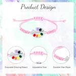 20 Pcs Art Paint Bracelets, Art Party Favors, 10 Colors Paint Palette And Brush Charm Wax Cord Bracelet, Paint Party Decorations Gifts for Artists, Paint Party Supplies for Graduation Birthday