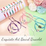 20 Pcs Art Paint Bracelets, Art Party Favors, 10 Colors Paint Palette And Brush Charm Wax Cord Bracelet, Paint Party Decorations Gifts for Artists, Paint Party Supplies for Graduation Birthday