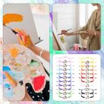 20 Pcs Art Paint Bracelets, Art Party Favors, 10 Colors Paint Palette And Brush Charm Wax Cord Bracelet, Paint Party Decorations Gifts for Artists, Paint Party Supplies for Graduation Birthday