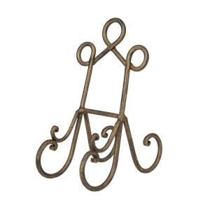 Deco 79 Metal Display Easel Scroll Tabletop Easel, Display Stand 5" x 8" x 9", Brown