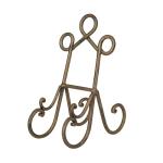 Deco 79 Metal Display Easel Scroll Tabletop Easel, Display Stand 5" x 8" x 9", Brown