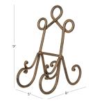 Deco 79 Metal Display Easel Scroll Tabletop Easel, Display Stand 5" x 8" x 9", Brown