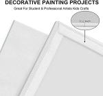 Artkey Canvas Panels 4x12 Inch 12-Pack, 10 oz Primed 100% Cotton White Blank Canvases for Painting, Long Flat Canvas Boards for Oil Acrylics Watercolor & Tempera Paints