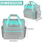 Craft Bag for Scrapbook Supplies, Large Scrapbook Tote with 15.6'' Laptop Sleeve, Art Supply Storage Bag with Multiple Pockets for Scrapbooking Tools, Gray