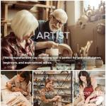 52 Clay Pottery Tool, Ceramic Sculpting Tools with Brushes, DIY Clay Tools Set for Carving, Craft, Dotting, Drawing, Shaping, Molding