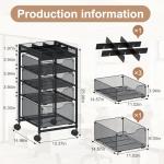 Rolling Utility Cart with 4 Drawers, Craft Organizer and Storage Carts with DIY Divider, Lockable Wheels Storage Organizer for Art Supplies, Store for Brushes & Paints & Small Parts(Patent Pending)