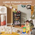 Rolling Utility Cart with 4 Drawers, Craft Organizer and Storage Carts with DIY Divider, Lockable Wheels Storage Organizer for Art Supplies, Store for Brushes & Paints & Small Parts(Patent Pending)