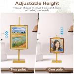 dakewang Adjustable Tabletop Easel Stand for Picture Frames, Picture Easels for Display, Gold Easel, Picture Frame Stand, Adjustable Art Easel.(30inch,Gold)