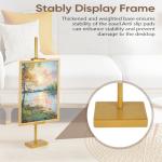 dakewang Adjustable Tabletop Easel Stand for Picture Frames, Picture Easels for Display, Gold Easel, Picture Frame Stand, Adjustable Art Easel.(30inch,Gold)