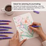 WRITECH Liquid Ink Rollerball Pens: 8ct Assorted Colors Extra Fine Point Tip 0.5mm Rolling Pen for Smooth Writing Coloring Drawing Journaling No Bleed & Smear &Smudge Multi Colored