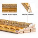 FOLKOR DIY Wood Frame for 24x36 Canvas Paintings, 2.4" Wide Antique Ornate Canvas Frames for Oil Painting Art Prints, 24x36 Gold Frame for Home Living Room Wall Decor (No Backboard & Glass Cover)