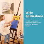 Somime H-Frame Studio Easel, Beechwood Artist Easel Storage Tray, Adjustable Floor Easel Stand Holding Canvas up to 51Inches for Painting, Brown