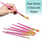 Mr. Pen- Artist Paint Brushes for Acrylic Painting, 10 pcs, Berry Bloom Ergonomic Wooden Handle, Synthetic Bristles in Different Sizes & Shapes, Watercolor Brushes