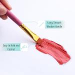 Mr. Pen- Artist Paint Brushes for Acrylic Painting, 10 pcs, Berry Bloom Ergonomic Wooden Handle, Synthetic Bristles in Different Sizes & Shapes, Watercolor Brushes