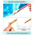 Mr. Pen- Artist Paint Brushes for Acrylic Painting, 10 pcs, Berry Bloom Ergonomic Wooden Handle, Synthetic Bristles in Different Sizes & Shapes, Watercolor Brushes