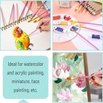 Mr. Pen- Artist Paint Brushes for Acrylic Painting, 10 pcs, Berry Bloom Ergonomic Wooden Handle, Synthetic Bristles in Different Sizes & Shapes, Watercolor Brushes