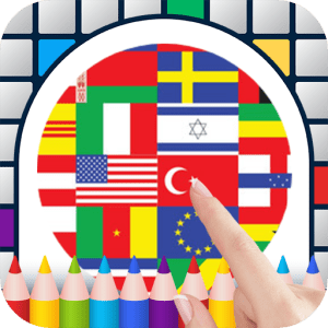 World Flags Color by Number - Free Pixel Art Game - Coloring Book Pages - Happy, Creative & Relaxing - Paint & Crayon Palette - Zoom in & Tap to Color - Share Creations with Friends!