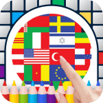 World Flags Color by Number - Free Pixel Art Game - Coloring Book Pages - Happy, Creative & Relaxing - Paint & Crayon Palette - Zoom in & Tap to Color - Share Creations with Friends!