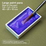 ARTISTRO Professional Metallic Watercolor Paint Set for Adults - 24 Pigment-Rich Colors, XL Pans, ASTM-I Lightfastness, High Tinting Strength Watercolor Set for Professionals made by professionals