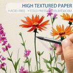 Threvortax 100 PCS Watercolor Paper 8.5x11 Inch 105LB/230GSM Cold Press Water Color Paper for Students and Beginners, Acid-Free Heavyweight Art Sheets for Painting, Printing, Scanning & Crafting