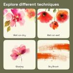 ARTISTRO Professional Metallic Watercolor Paint Set for Adults - 24 Pigment-Rich Colors, XL Pans, ASTM-I Lightfastness, High Tinting Strength Watercolor Set for Professionals made by professionals