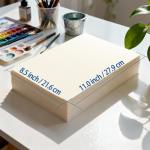 Threvortax 100 PCS Watercolor Paper 8.5x11 Inch 105LB/230GSM Cold Press Water Color Paper for Students and Beginners, Acid-Free Heavyweight Art Sheets for Painting, Printing, Scanning & Crafting